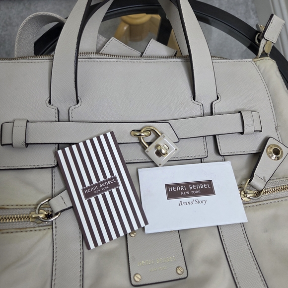 Henri Bendel Jetsetter Backpack in Cream - Picture 3 of 10